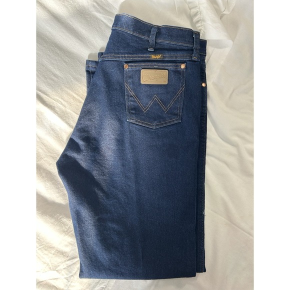Wrangler 13MWZPW Cowboy Cut Original Fit Jeans 36x32 Dark Wash Stretch - Picture 3 of 5